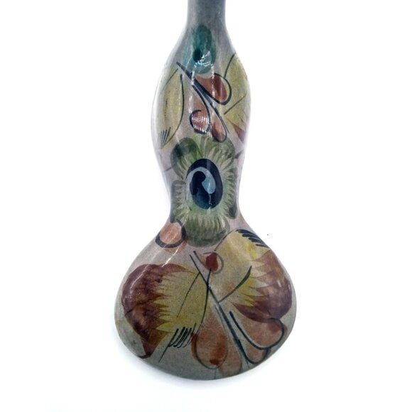 Tonala Bird Hand Painted Mexican Pottery Vintage Folk Art 4.25 Inch Clay 1960s - Picture 9 of 16